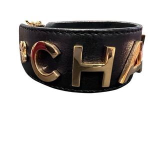 CHANEL Black and Gold Women's Bracelet